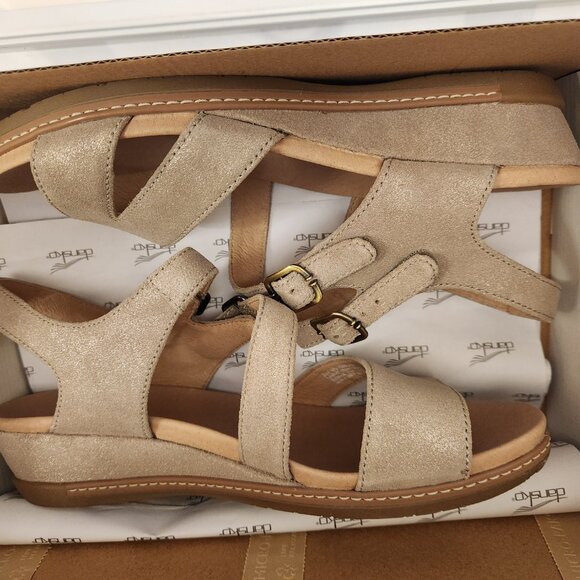 Dansko Leather "Angela" Metallic Sand Sandals. NIB. EU 40/US 9.5-10 - Picture 8 of 9